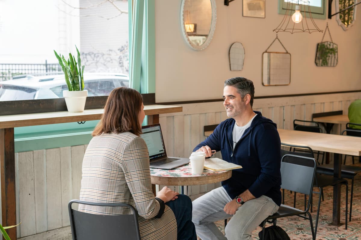 Professional consultant presenting solutions
